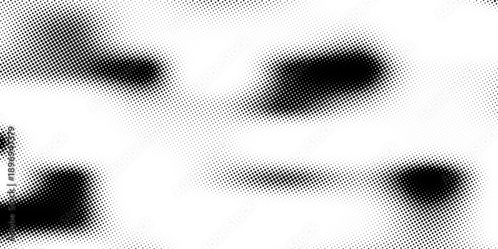 Fototapeta premium Black and White Dots Halftone effect. Gradient. Vector eps 10