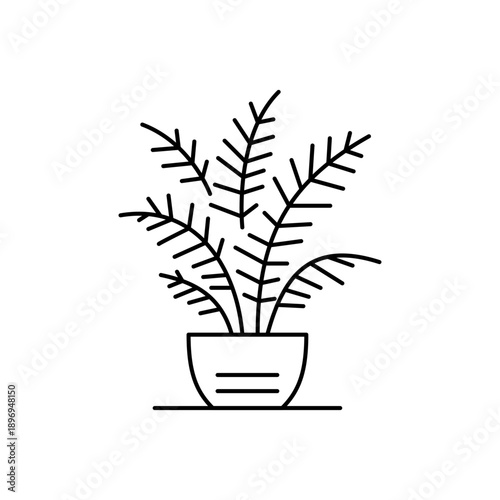 シダ植物をイメージした観葉植物アイコン