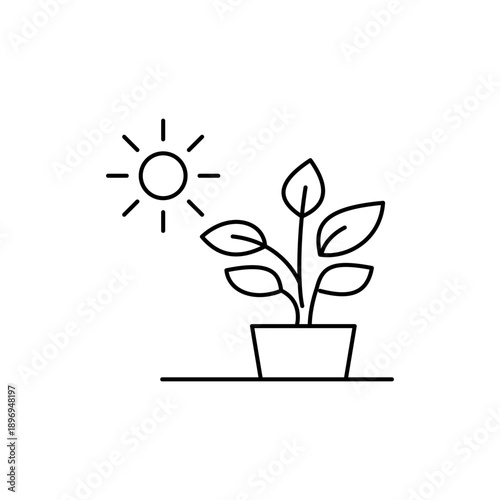 植物の日当たりをイメージしたアイコン