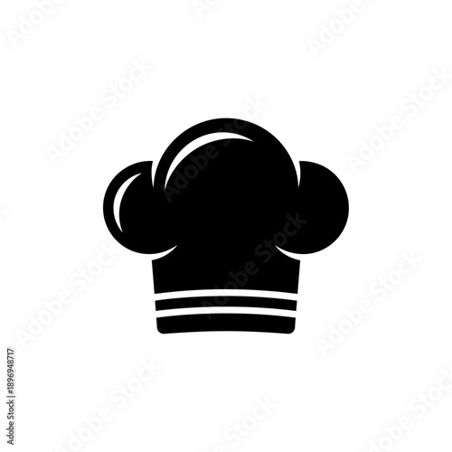 Chef Hat Icon Illustration – Cooking Culinary Kitchen Silhouette Symbol