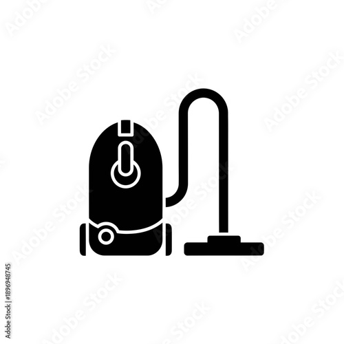 Vacuum Cleaner Icon Illustration – Household Cleaning Equipment Silhouette