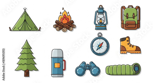 Camping and Outdoor Adventure Gear Collection.