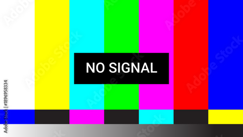 Retro TV Test Pattern No Signal Display