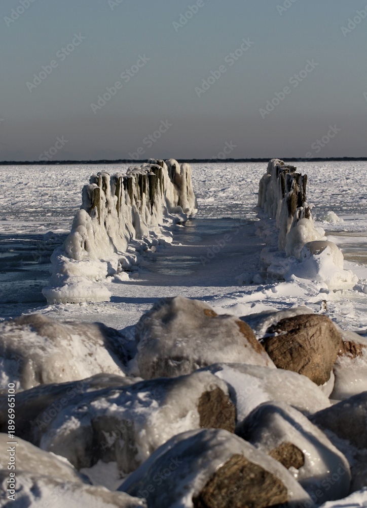 Fototapeta premium Pier in the Baltic Sea.