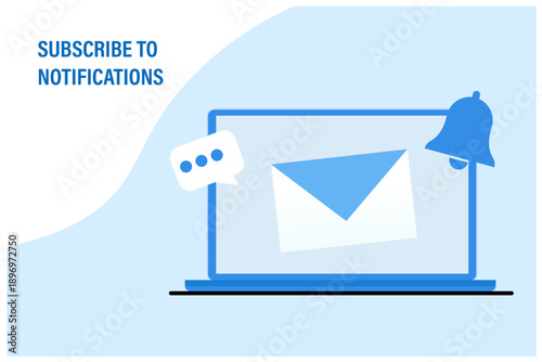 Subscribe to notifications vector illustration