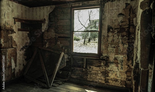 abandoned house in the old town