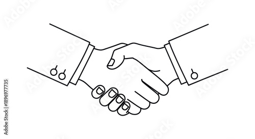 Two hands in a firm handshake symbolizing agreement and partnership.