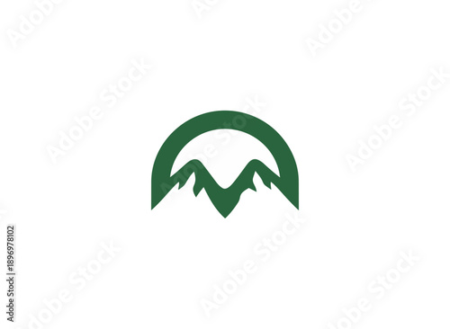 Abstract mountain icon design for logos and branding
