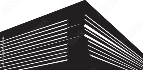 Modern black and white architectural design element detail