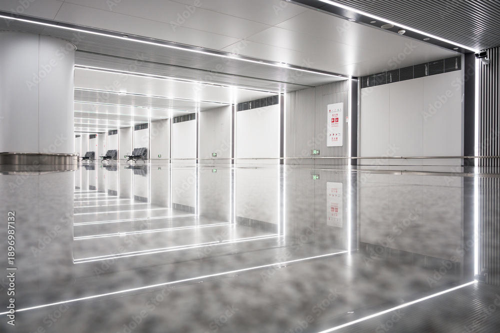 Fototapeta premium Modern clean and empty waiting hall
