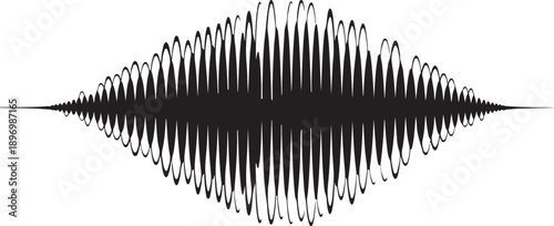 Sound wave pattern on a white background illustration graphic