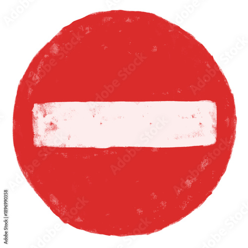 Cute watercolor crayon hand drawn red stop traffic sign kids doodle illustration svg icon cutout sticker