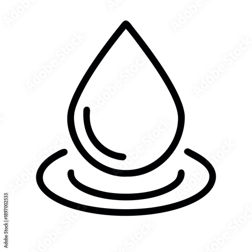 Water drop on a wavy surface, liquid, purity, hydration, nature, clean, essence