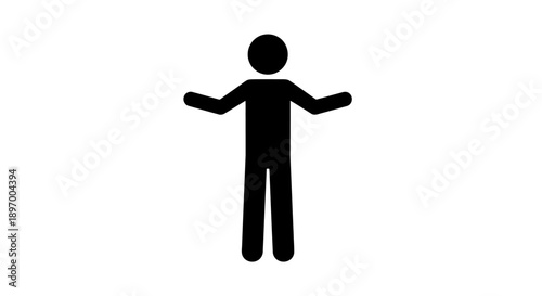 Silhouette of a person with arms outstretched.