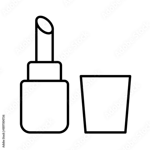 Nail Polish Bottle and Cup Simple Flat Design vector illustration