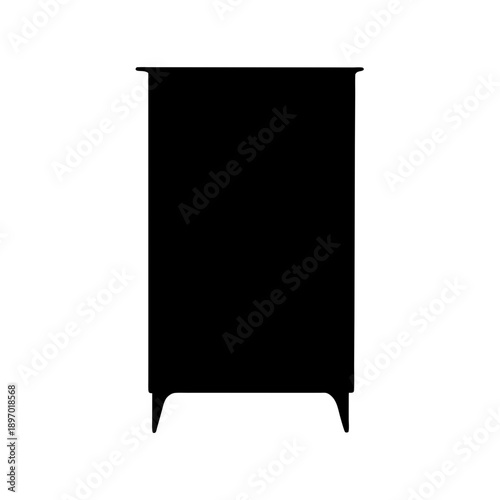 Minimalist Sideboard Furniture Vector Illustration Flat Design