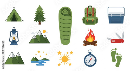 Camping and Outdoor Adventure Gear Collection.
