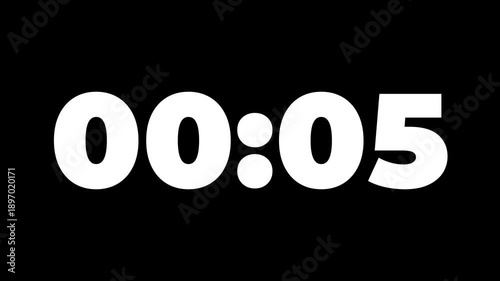 Ten seconds countdown animation from 10 seconds to 0 second with alpha channel, 10 seconds countdown timer on transparent background, 10 sec countdown
