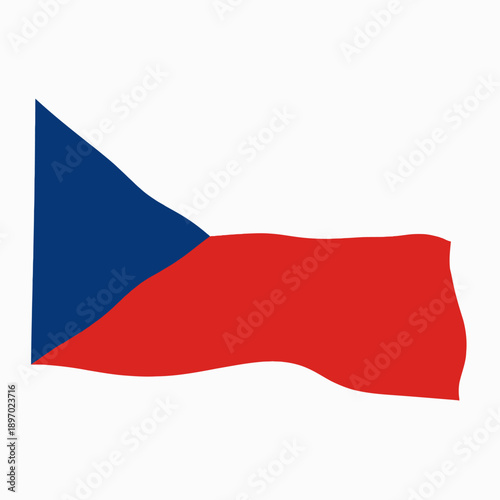 Vibrant Display of the Czech Republic National Flag Waving Gracefully with Blue, White, and Red Stripes Symbolizing Tradition and Heritage