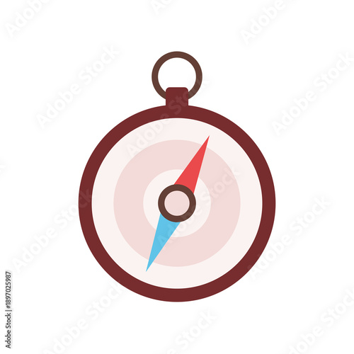 Compass vector art, compass icon, compass clip art, clip art of a compass, navigation tool icon for direction finding travel adventure, isolated on white background