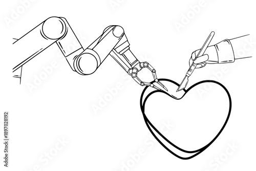 Telesurgery Robotic Medical Arm Vector Icon for Remote Healthcare and Modern Surgical Technology Illustration