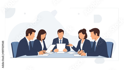 Business Meeting Team Collaboration Strategy Discussion Corporate Professionals