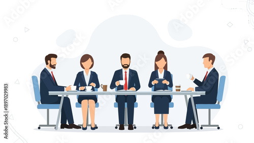 Business Meeting Team Collaboration Corporate Discussion Office Environment