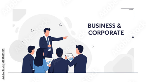 Business Meeting with Presentation - Manager Leading Team Discussion