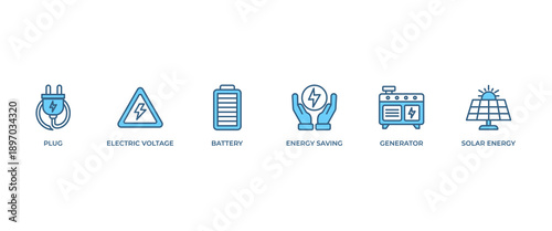 Electricity banner web icon vector illustration concept with icon