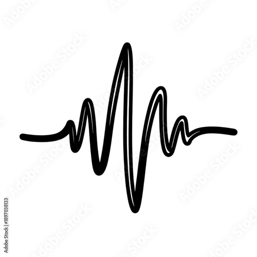 Vector Icon of Sound Wave for Audio