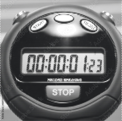 stopwatch timer chronometer halftone vector time sport race clock electronic precision countdown digital equipment measurement