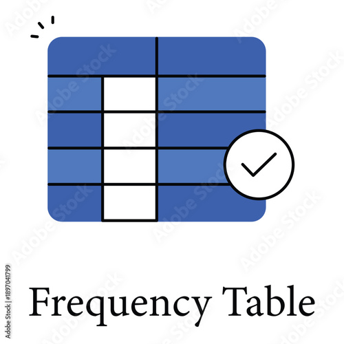 Frequency Table Icon Representing Statistical Data Distribution And Analysis