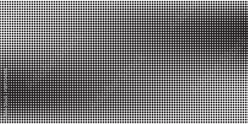 Grunge halftone gradient modern background. Faded grit noise texture. White and black sand wallpaper. Retro pixelated backdrop