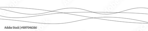 Thin curved wavy lines