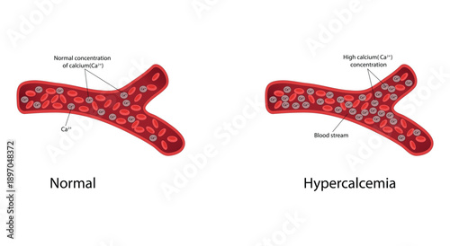 Hypercalcemia vector illustration