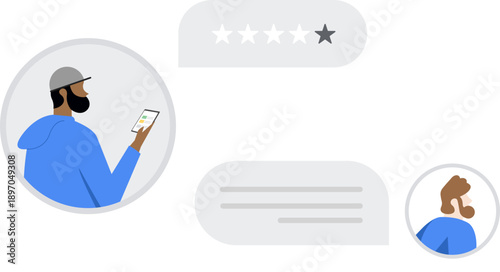 online customer reviews and feedback Illustration