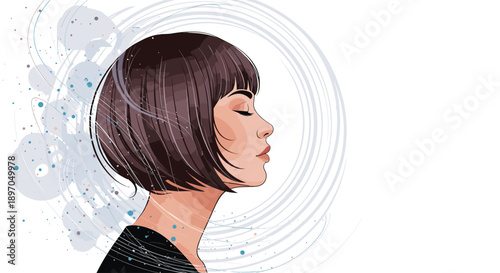 Bold red background is adorned with a seamless pattern of black brushstroke hearts in different sizes creating a romantic and expressive look.