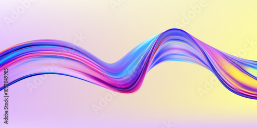 Flow iridescent fluid.Dynamic spectrum ribbon.