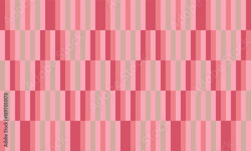 pink gradient strip stair step of block square repeat pattern, replete image, design for fabric printing, patter print, V shape
