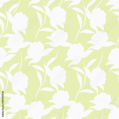 Cute seamless pattern with decorative flowers and leaves can be used for wallpapers, surface textures, textile,linen, kids cloth, pattern fills, page backgrounds and more designs