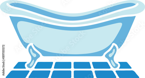 Vintage Bathroom Fixture Illustration