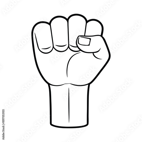 Bold raised fist hand symbolizes strength, unity, and resistance, standing tall against injustice, inspiring courage, empowerment, solidarity, and hope for change worldwide.
