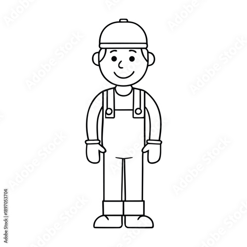 Dedicated worker in sturdy coveralls stands ready for the job, showing skill, safety, and hard work. A symbol of craftsmanship, reliability, and everyday strength.
