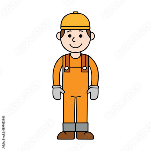 Dedicated worker in sturdy coveralls stands ready for the job, showing skill, safety, and hard work. A symbol of craftsmanship, reliability, and everyday strength.
