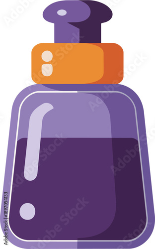 Vector illustration of an inkwell bottle