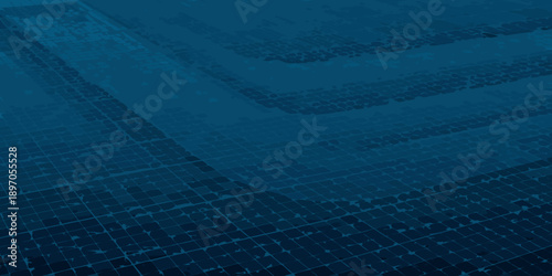 Abstract aerial view of a blue tiled swimming pool surface