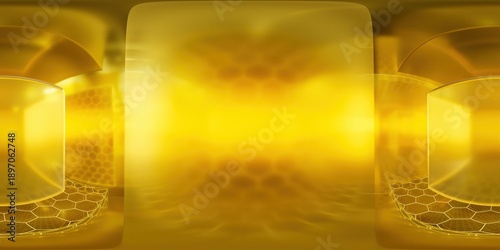 HDRI, environment map , Round panorama, spherical panorama, equidistant projection, panorama 360, honeycombs abstract background, kaleidoscope, 3d rendering