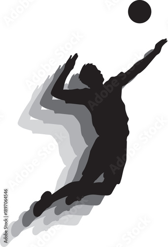 バレー選手アタック