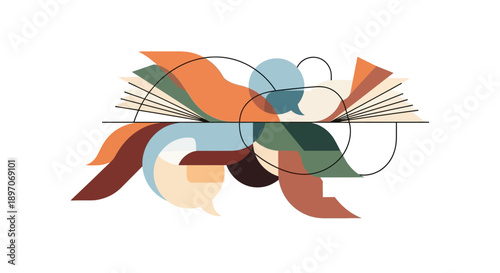 International Mother Language Day concept with speech bubble, language, education, cultural diversity, and global awareness in modern flat vector illustration