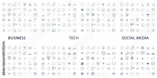 Abstract background with binary code and business related keywords